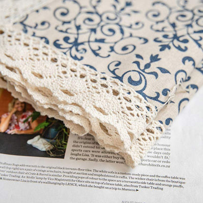 Ownkoti Boho Blue Pattern Semi-Blackout Curtain - image 12