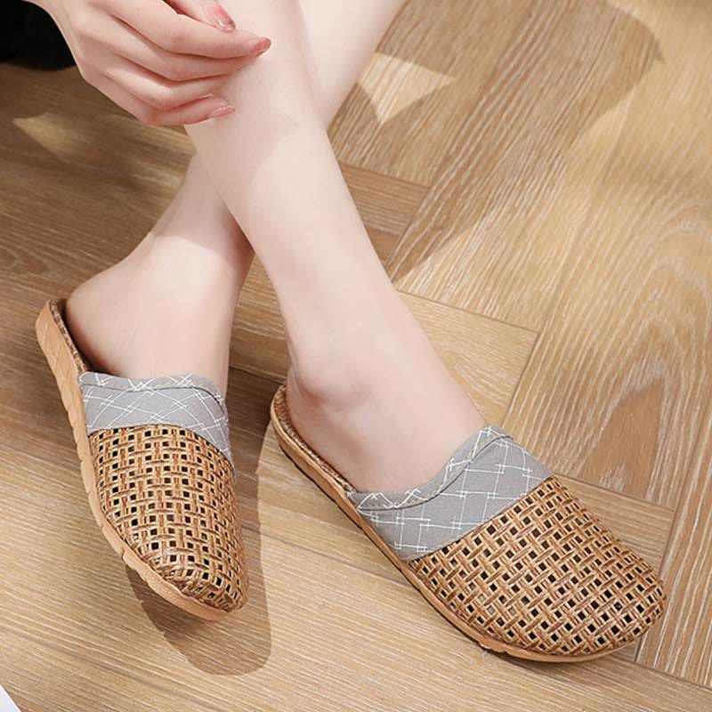 Modern Hollow-out Anti-slip Flax Slippers - image 9