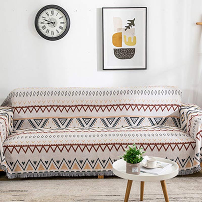 Ownkoti Indian Geometric Blanket Reversible Sofa Cover - image 2