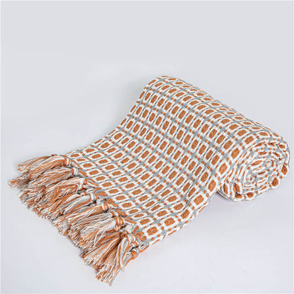 Ownkoti Knitted Sofa Blanket Couch Blanket With Tassels - image 21