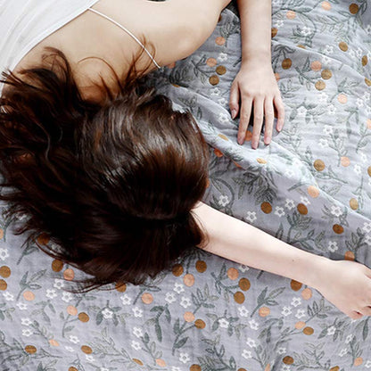 Retro Reversible Coverlet Soft Floral Quilt - image 7