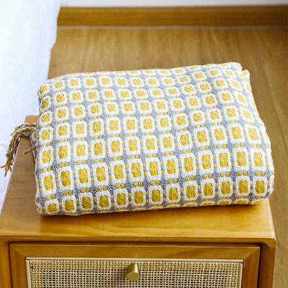 Ownkoti Knitted Sofa Blanket Couch Blanket With Tassels - image 8