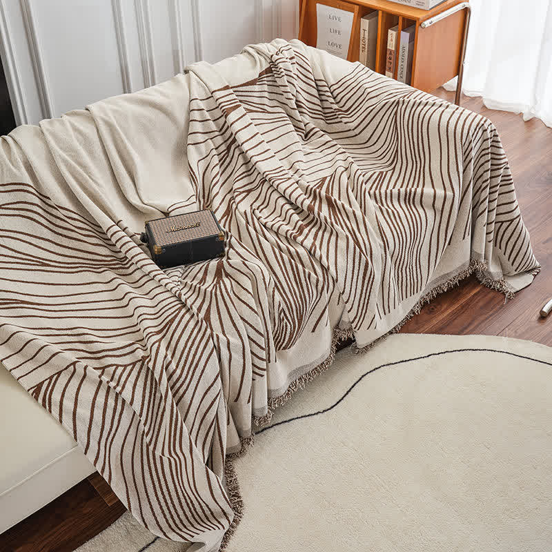 Ownkoti Chenille Abstract Stripe Sofa Protector - image 6