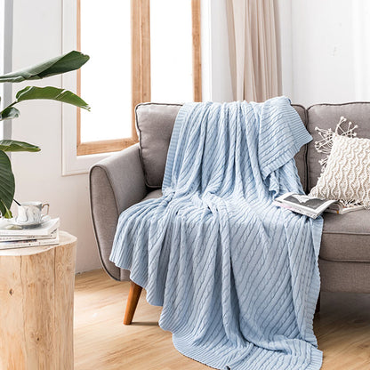 Ownkoti Solid Color Cotton Sofa Knit Blanket - image 12