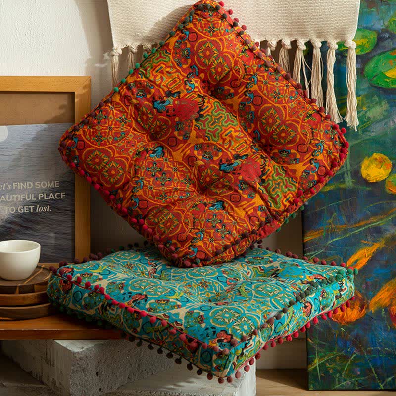 Bohemian Style Chair Pad Floor Pillows - image 3