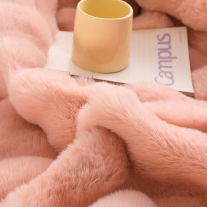 Simple Rabbit Velvet Thick Throw Blanket - image 3