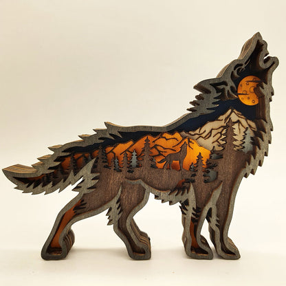 Ownkoti Creative Forest Animal Decoration - Wolf - Without Light - image 0