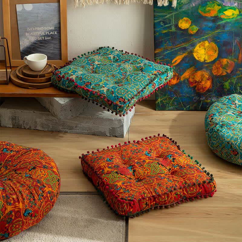 Bohemian Style Chair Pad Floor Pillows - image 2