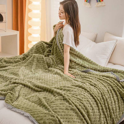 Solid Color Soft Velvet Reversible Blanket - image 4