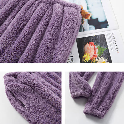 Ownkoti Simple V-Neck Warm Winter Loungewear Set - image 10