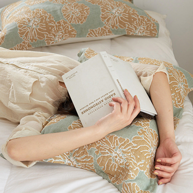 Ownkoti Flower Printed Cotton Decorative Pillow Towel (2PCS) - image 17