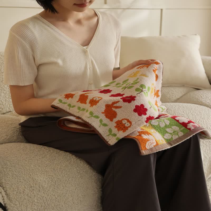 Animal & Flower Cotton Soft Bath Towel - image 8
