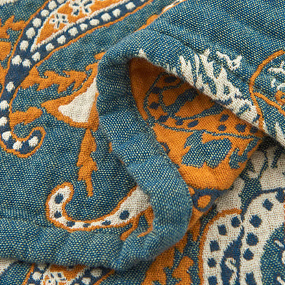 Dark Cyan Flower Pattern Pillow Towel (2PCS) - image 7