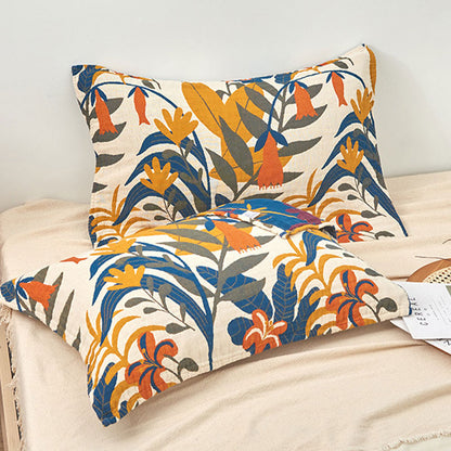 Ownkoti Soft Flower Printed Cotton Pillow Towel (2PCS) - image 1