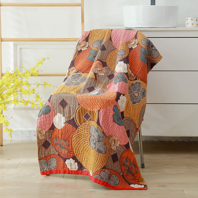 Ownkoti Colorful Persimmon Cotton Gauze Bath Towel - 80cm x 160cm - image 0