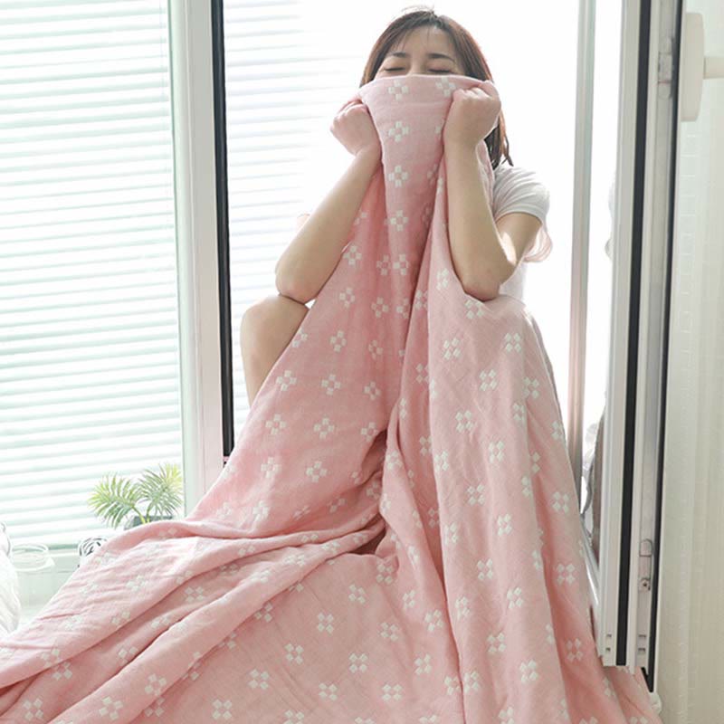 Ownkoti Mini White Square Plaid Cotton Quilt - image 4