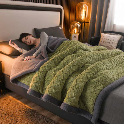 Luxurious Thick Warm Fleece Throw Blanket - Matcha Green - Queen - image 13