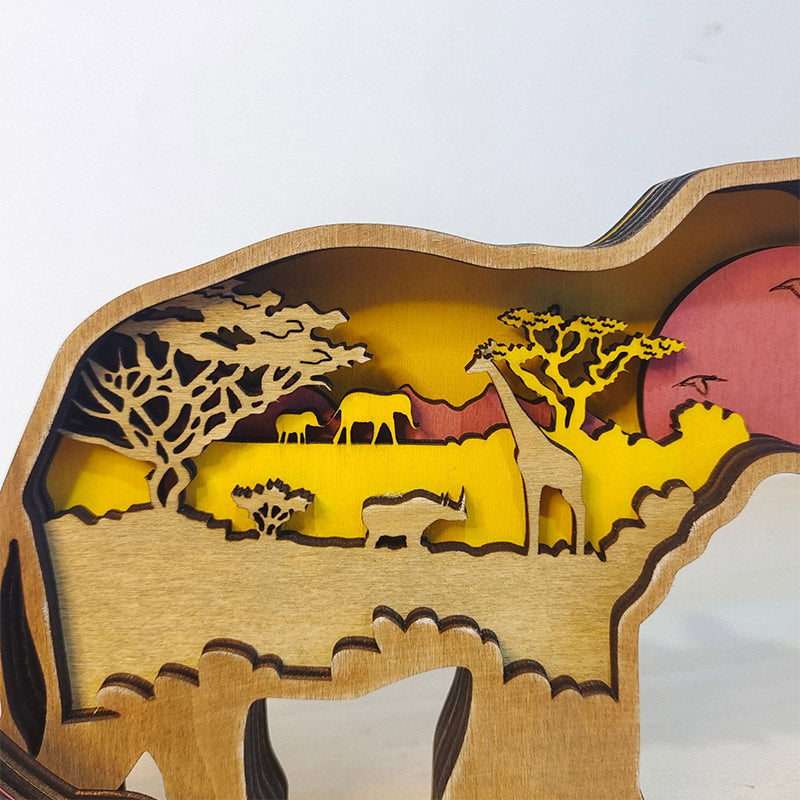 Ownkoti Creative Forest Animal Decoration - Elephant Family - image 4