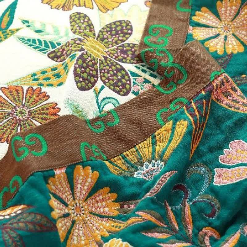 Ownkoti Luxuriant Flower Cotton Reversible Soft Quilt - image 9