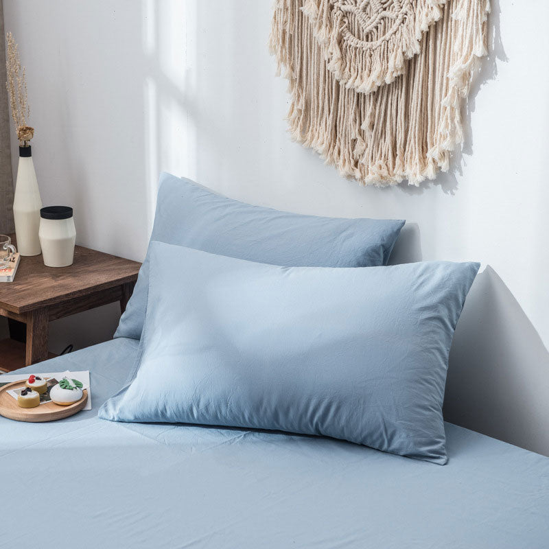 Ownkoti Stylish Soft Pure Cotton Pillowcase (2PCS) - Blue - 48cm x 74cm - image 0