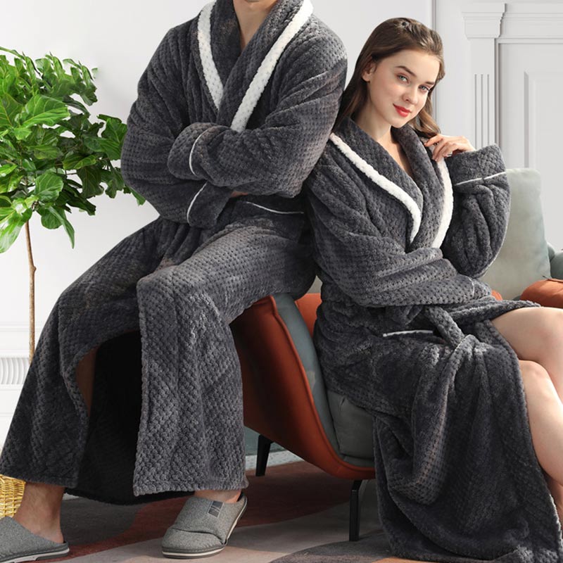 Thick Fleece Pajama Comfy Bathrobe - image 12
