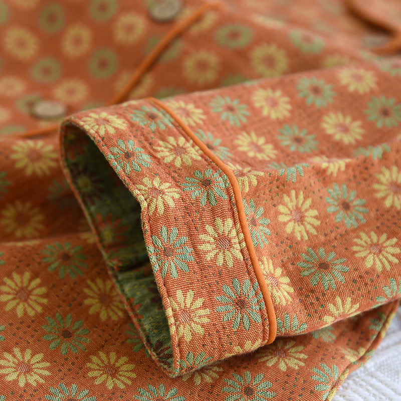 Jacquard Daisy Pure Cotton Loungewear Set - image 4