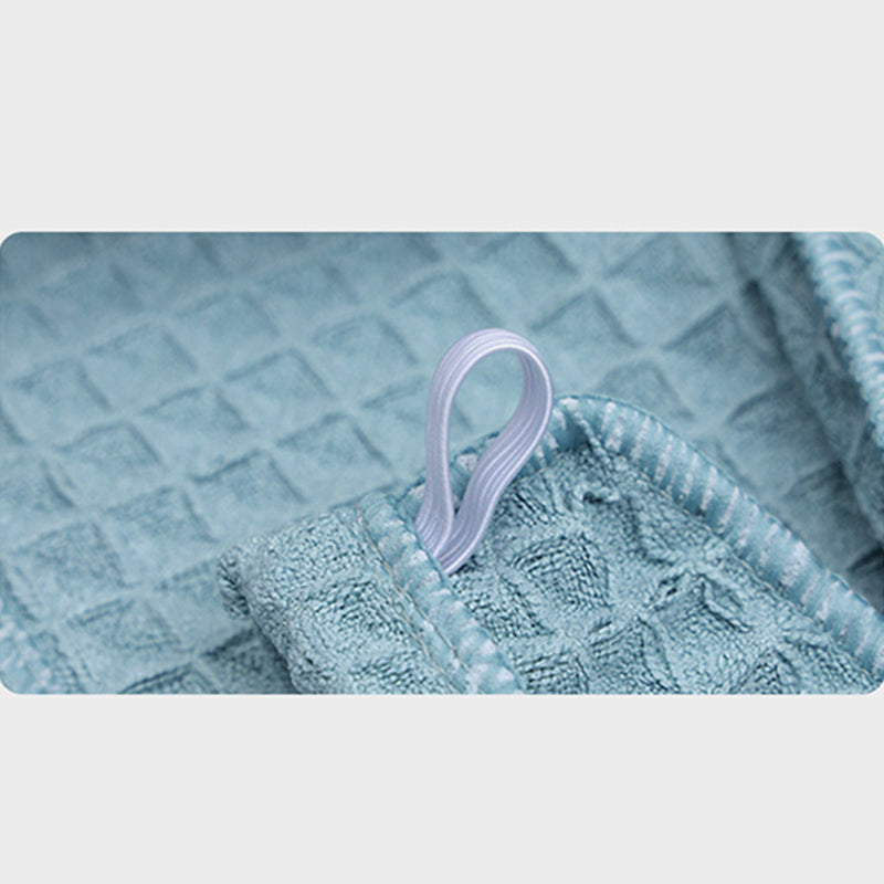 Waffle Weave Button Hair Drying Towel - image 7