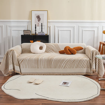 Ownkoti Chenille Abstract Stripe Sofa Protector - image 9