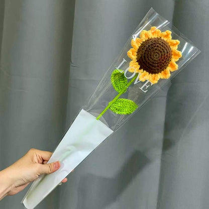 Knitted Handmade Cotton Crochet Sunflower - As Picture - 1PC - image 0