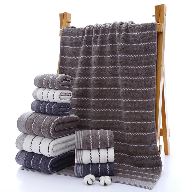 Ownkoti Striped Bath Towel Bathroom Towel Set - image 11