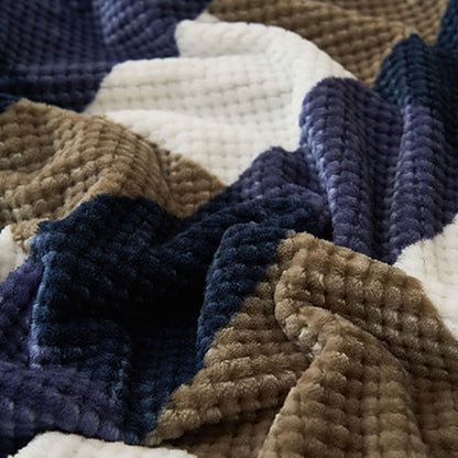 Plaid Warm Coral Fleece Throw Blanket - image 8