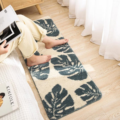 Ownkoti Leaves Print Anti-Slip Bathroom Rug - image 5