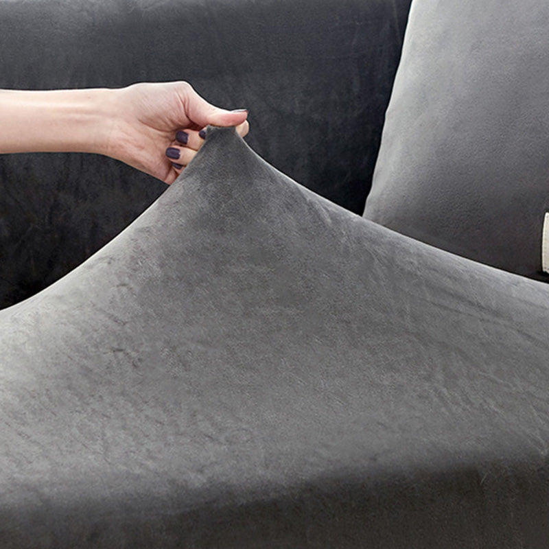 Ownkoti Suede Pure Color Elastic Sofa Cover - image 5