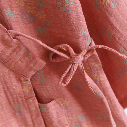 Floral Cotton Comfy Loose Bathrobe Pajama - image 5