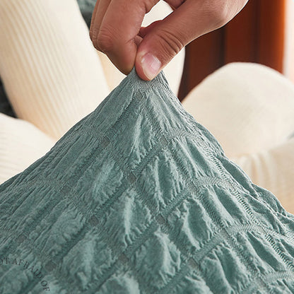 Ownkoti Pure Color Seersucker Stretchable Sofa Cover - image 2