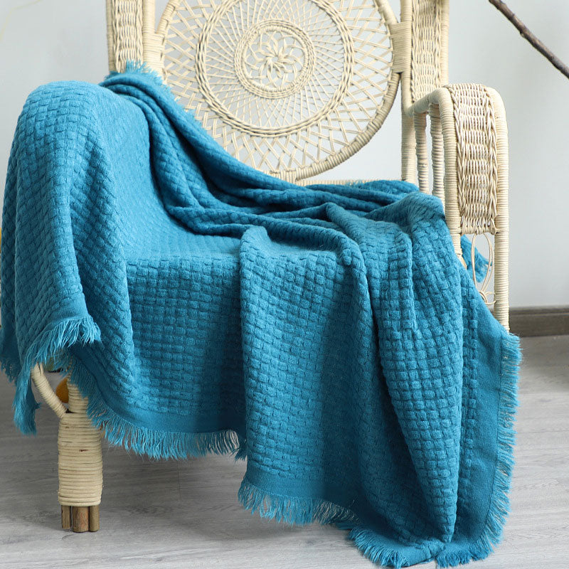 Ownkoti Home Decor Solid Color Comfy Blanket - Peacock Blue - 50" x 60" - image 5