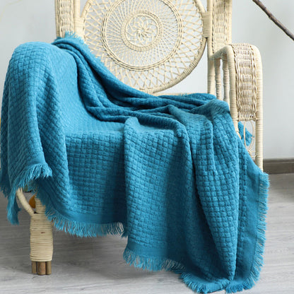 Ownkoti Home Decor Solid Color Comfy Blanket - Peacock Blue - 50" x 60" - image 5