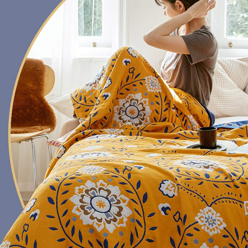 White Color Flower Cotton Double-Side Quilt - image 3