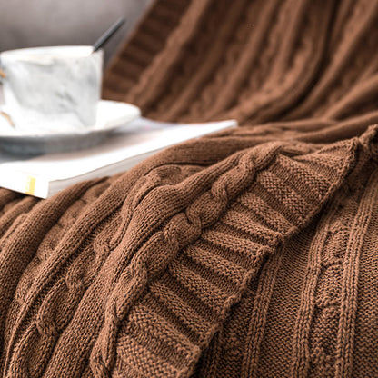 Ownkoti Solid Color Cotton Sofa Knit Blanket - image 23