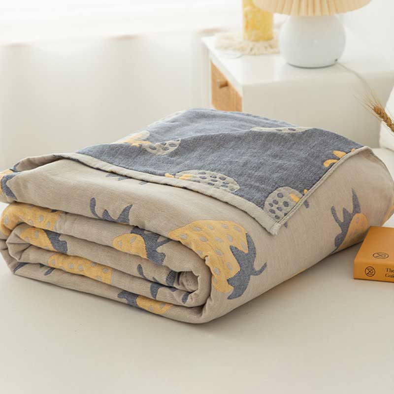 Strawberry Cotton Five Layer Soft Quilt - image 8