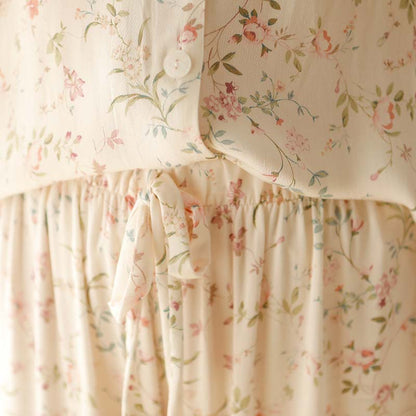 Ownkoti Floral Satin V-Neck Long Sleeve Loungewear - image 20