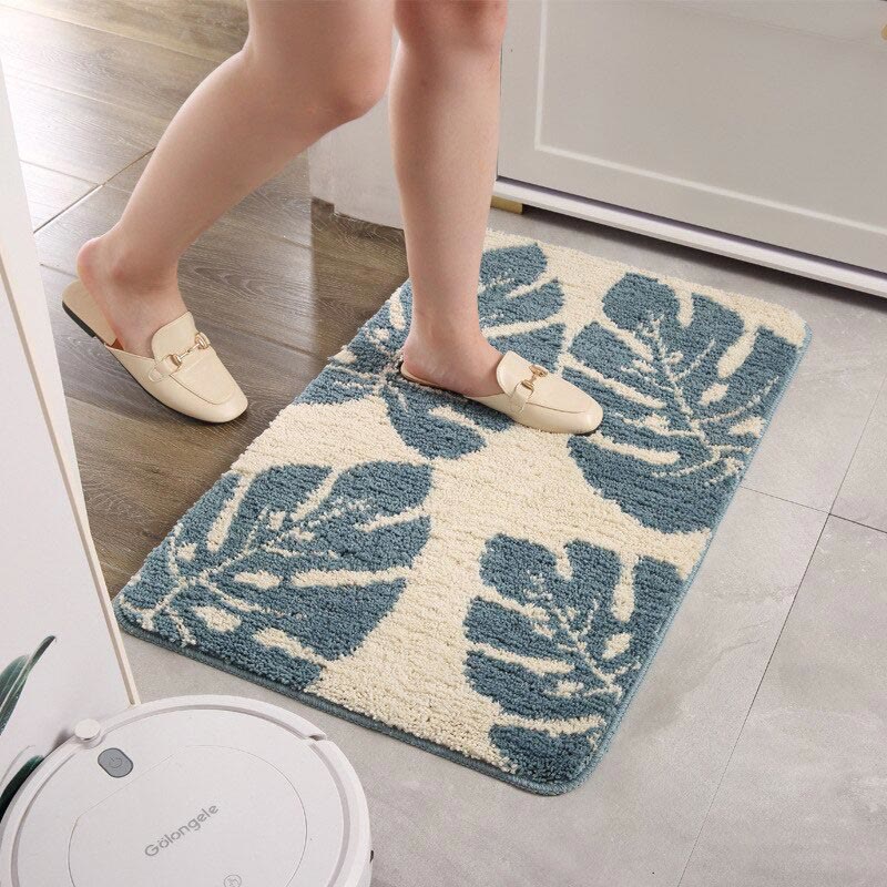 Ownkoti Leaves Print Anti-Slip Bathroom Rug - image 3