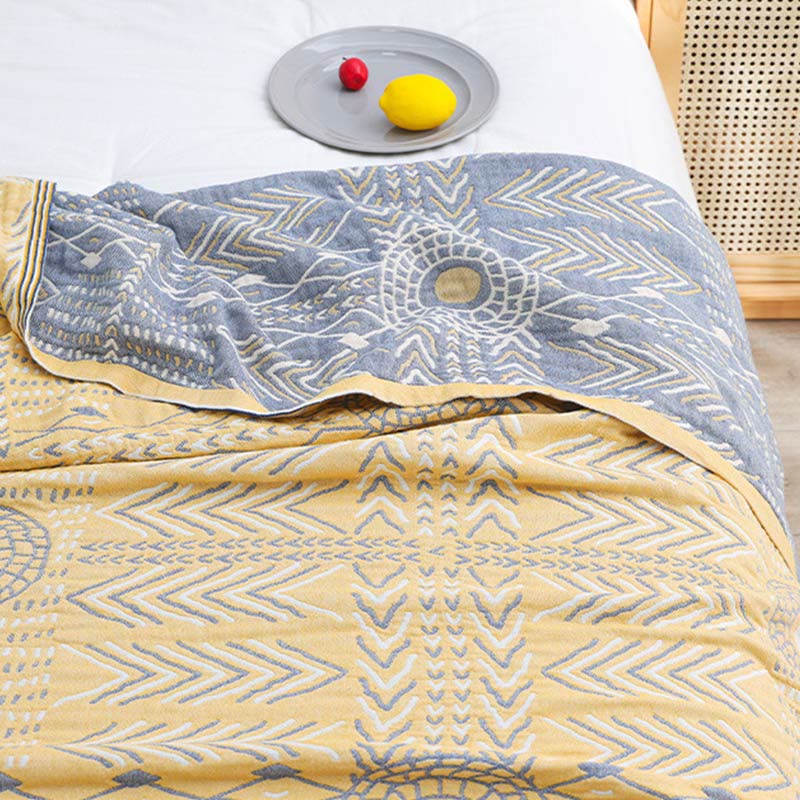 Geometric Pattern Soft Cotton Reversible Quilt - image 5