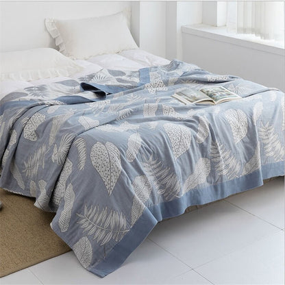 Pattern Cotton Gauze Soft Reversible Blanket - image 10