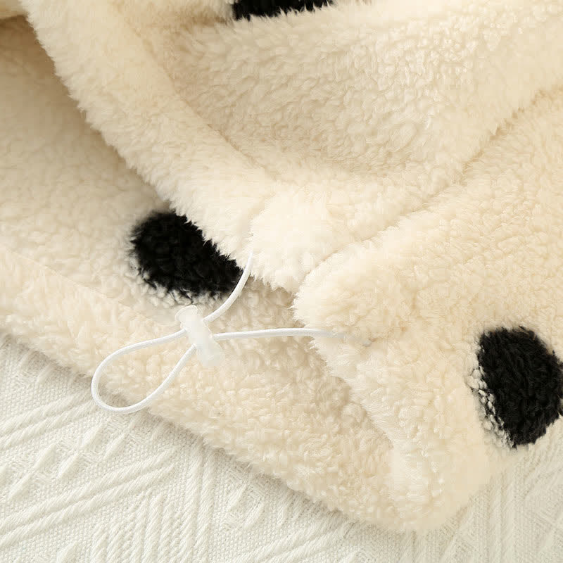 Polka Dot Long Sleeve Fleece Pajama Set - image 5