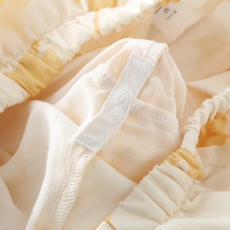 Ginkgo Leaf Bowknot Cotton Loungewear Set - image 9