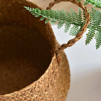 Ownkoti Woven Seagrass Belly Basket Storage Plant Pot Basket (2PCS) - image 12