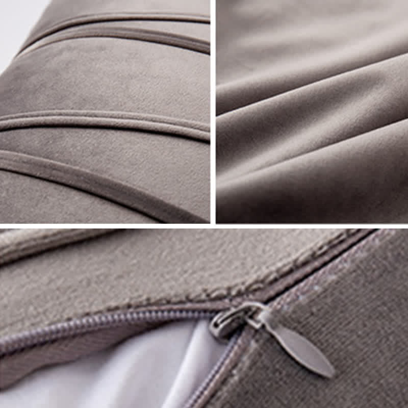 Stripe Pattern Soft Velvet Decorative Pillowcase - image 6