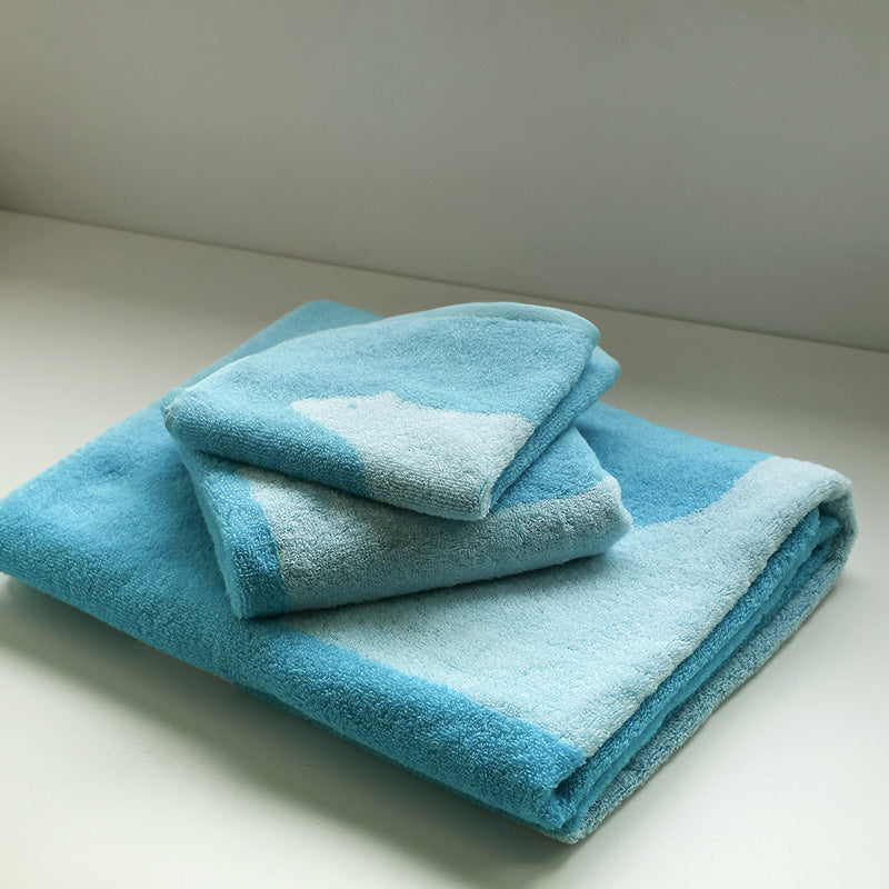 Polar Bear Breathable Cotton Towel - Blue - 70cm x 140cm - image 16
