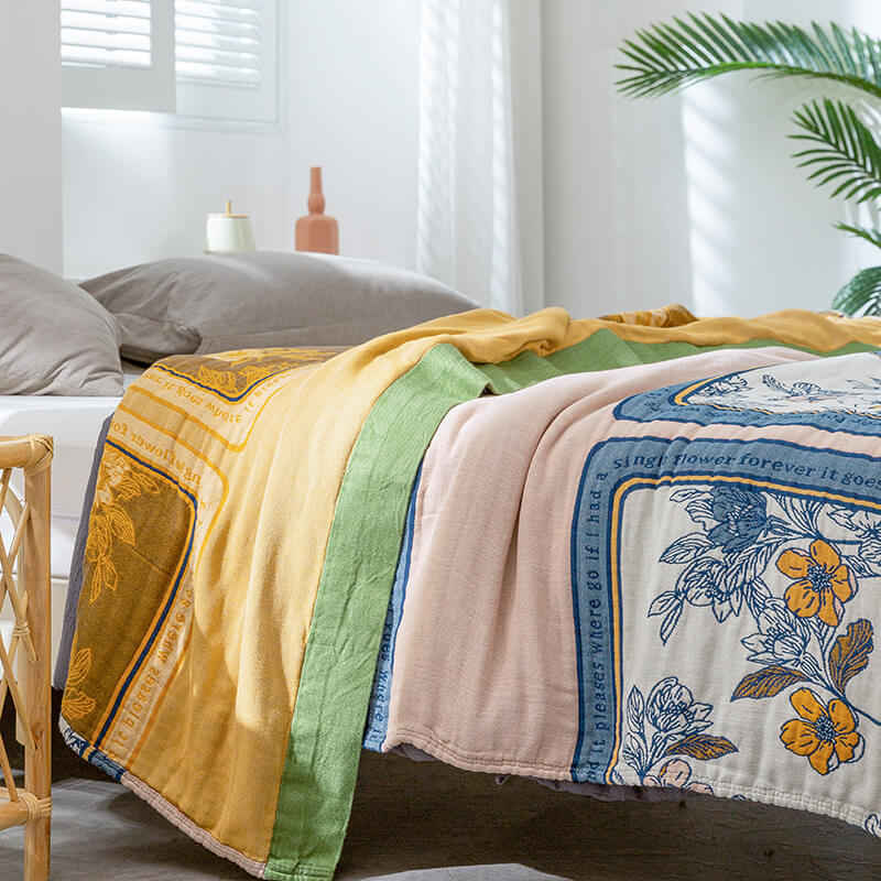 Ownkoti Summer Reversible Cotton Quilt Lightweight Blanket - image 11